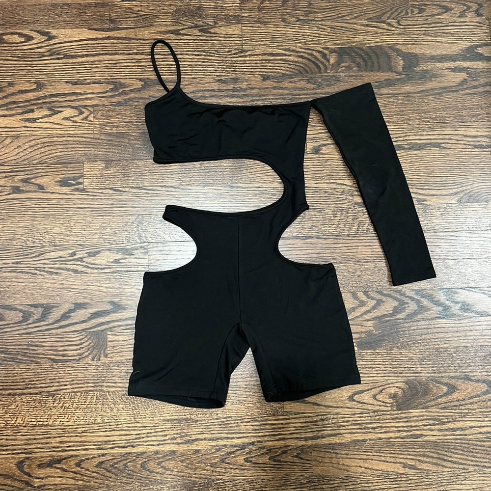 Black cut out romper